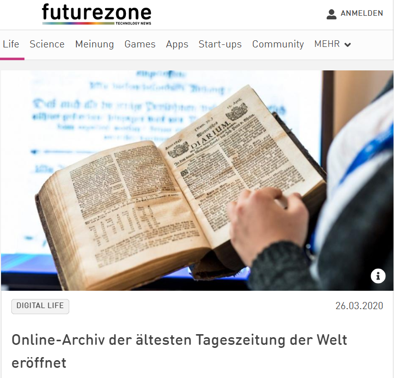 Online-Archiv der ältesten Tageszeitung der Welt eröffnet﻿